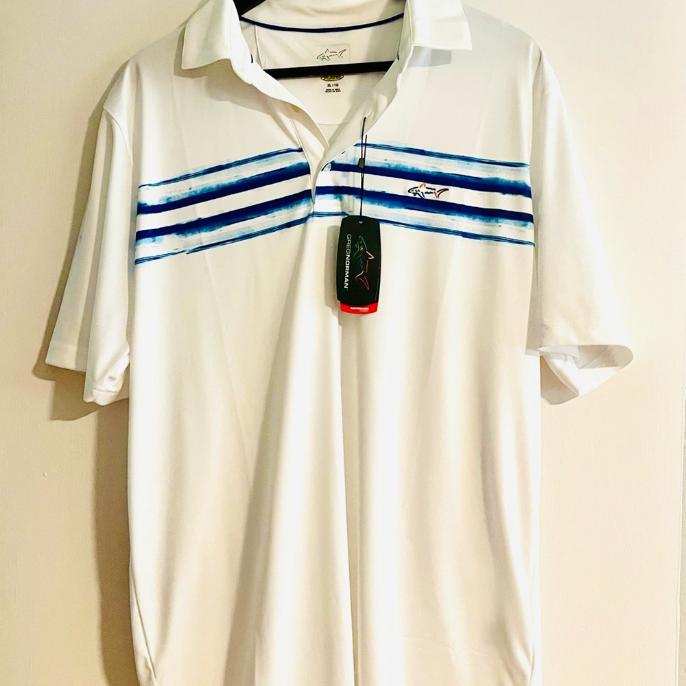 Men’s XL Classic Fit GregNorman performance fabric shirt: New w/ tags